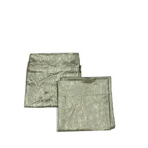 Rodeo Home Pair Luxury Faux Silk Panels Drapes Curtains 96 Sage Green Crinkle 2